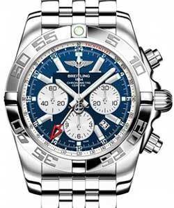 Chronomat GMT Chronograph in Steel on Stainless Steel Bracelet with Blue Dial