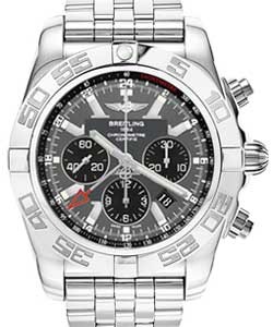 Chronomat B01 in Steel on Steel Bracelet with Grey Dial - Black Subdial