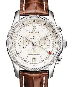 Bentley Mark VI Men's Automatic in Steel Steel on Brown Crocodile Strap with Silver Dial 