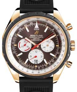 Navitimer Chrono-matic 49 Men''s Automatic in Rose Gold Rose Gold on Black Ocean Rubber Strap with Bronze Dial