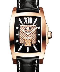 Bentley Flying B No. 3 Men's Automatic in Rose Gold on Black Crocodile Leather Strap with Black Dial