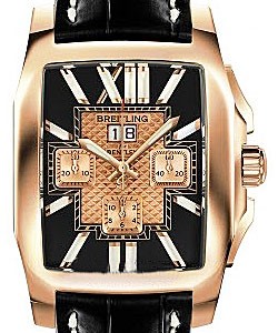 Bentley Flying B Men's Automatic in Rose Gold On Black Crocodile Strap with Ebony Dial