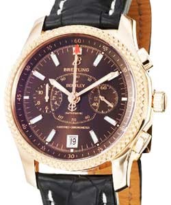Bentley Mark VI Men's Automatic in Rose Gold Rose Gold on Black Strap with Brown Dial