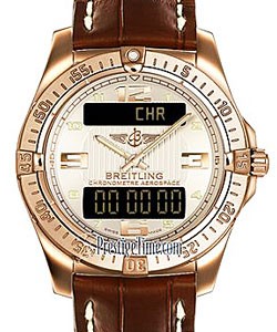 Aerospace Avantage Men''s in Rose Gp;d Rose Gold on Strap with Silver Dial 