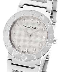 Bvlgari-Bvlgari 26mm in Steel Steel on Bracelet with White Diamond Dial