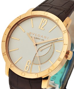 Bvlgari-Bvlgari Power Reserve 43mm in Rose Gold Rose Gold on Strap with White Dial