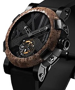 Titanic DNA Rusted Steel T-oxy III Tourbillon in Rusted Steel on Black Rubber with Black Carbon Fiber Dial