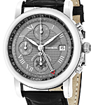 Star Chronograph GMT Men's Automatic in Steel on Black Crocodile Strap with Grey Dial