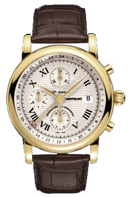 Star Chronograph Series Men's Automatic in Yellow Gold Yellow Gold on Brown Crocodile Strap with Beige Dial