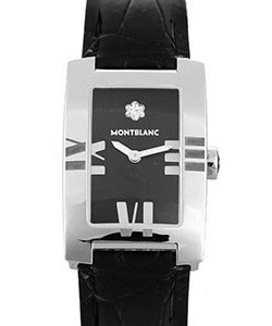 Profile Ladies Automatic in Steel  on Black Leather Strap with Black MOP Dial 