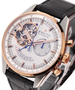 Chronomaster Open Power Reserve 2-Tone Steel-Rose Gold on Strap with Silver Dial