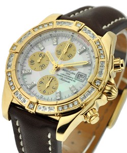Chronomat Evolution with Special Diamond Bezel on Strap with MOP Diamond Dial