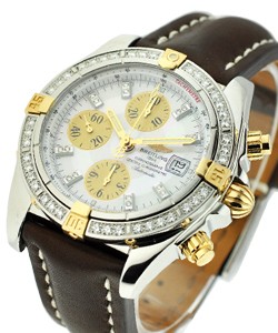 Chronomat Evolution with Diamond Bezel Steel with Yellow Gold accents - MOP Diamond Dial