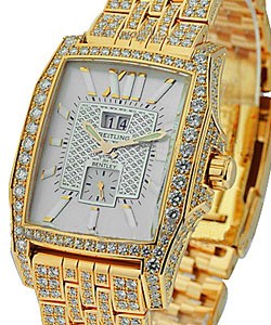 Bentley Flyying B Big Date Full Pave Rose Gold Diamond Case and Bracelet with Pearl Dial
