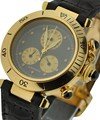 Pasha 35mm Chronograph Yellow Gold on Strap with Grey Dial