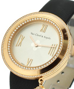 Charms M with 2 Row Diamond Bezel Rose Gold on Strap