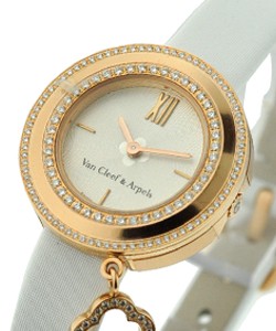 Charms Mini  with 2 Row Diamond Bezel Rose Gold on Strap