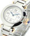 Miss Pasha 2 -Tone 27mm in Stainless Steel on 2-Tone Bracelet with Silver Diamond Dial
