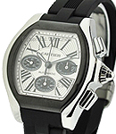 Roadster S Chronograph in Steel with Rubber Bezel on Black Rubber Strap with Panda Dial