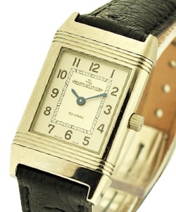 Reverso Ladies Quartz Steel on Leather Strap with Silver Dial