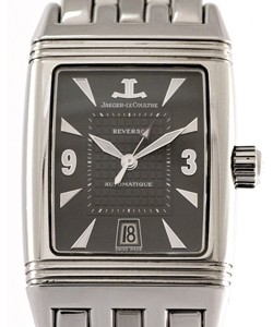 Reverso Grande Sport 27mm Automatic in Stainless Steel on Stainless Steel Bracelet with Black Dial