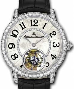 Master Tourbillon in White Gold with Dimaond Bezel on Black Crocodile Leather Strap with MOP Dial