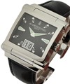Instrumento Grande  GRANDE N04 Steel on Black Leather Strap with Black Dial 