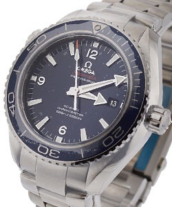 Seamaster Planet Ocean 600M in Titanium on Titanium Bracelet with Blue Dial