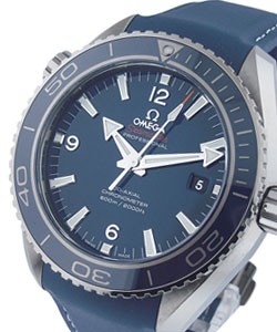 Planet Ocean 45mm in Titanium on Blue Rubber with Blue Dial