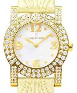 Pathos Diva Ladies' Quartz in yellow Gold yellow Gold on bracelet with White Dial