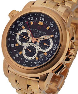 Patravi Traveltec Automatic in Rose Gold on Bracelet with Brown Dial