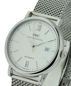 Portofino  41mm Automatic in Steel on Steel Bracelet with Silver Dial