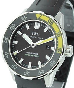 Aquatimer Automatic 2000 IW3568-10 Steel on Black Rubber Strap with Black Dial