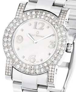 Pathos Diva Ladies' Quartz in White Gold -Diamond Bezel White Gold on Bracelet with White dial
