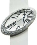 Hypnose White Gold on White Satin Strap with White Dial