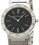 Bvlgari-Bvlgari 33mm in Steel Steel on Bracelet with Black Dial