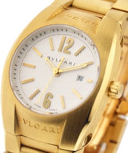 Ergon Ladies 30mm in Yellow Gold on Bracelet with Silver Dial