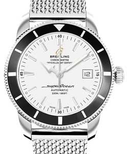 Superocean Heritage 42mm Chronograph in Steel on Steel Bracelet  with Silver Dial