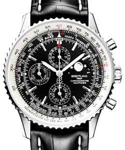 Navitimer 1461 Limited Edition Automatic in Steel Steel on Black Crocodile Strap with Black Dial