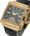  Instrumento Grande Big Date with Diamond Bezel Rose Gold on Strap with Black Dial