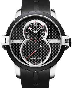 Grande Seconde in Titanium with Black Rubber Coated Steel on Black Rubber Strap with Black Dial