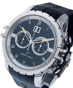 Urban London SW Chronograph in Steel on Black Rubber Strap with Black Dial