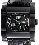 Instrumento Novantatre NovantatreN04 in Black Steel on Black Crocodile Leather Strap with Black Dial