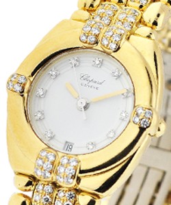 Gstaad with Diamond Lugs  Yellow Gold on Bracelet with Diamond Bracelet