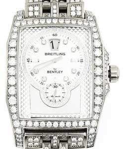 Bentley  Flying B Full Pave White Gold Diamond Bracelet and Diamond Case
