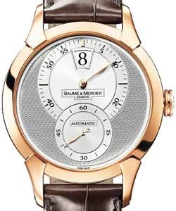 William Baume Rose Gold on Brown Leather Strap with Silver Dial