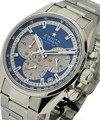 El Primero Lady 36000 VPH Steel on Steel Bracelet with Blue Sunray Dial