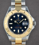 Yacht-Master 2-Tone in Steel with Yellow Gold Bezel on Oyster Bracelet with Blue Dial with Luminous Style Markers