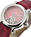 Happy Sport  Chinese Zodiaque with Floating Dragon Steel on Red Alligator Strap with Red Dial