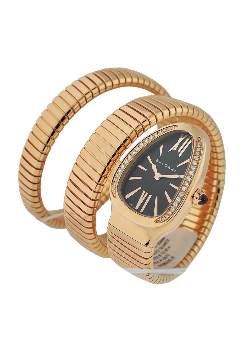 Bvlgari Serpenti DoubleTubogas in Rose Gold with Diamond Bezel